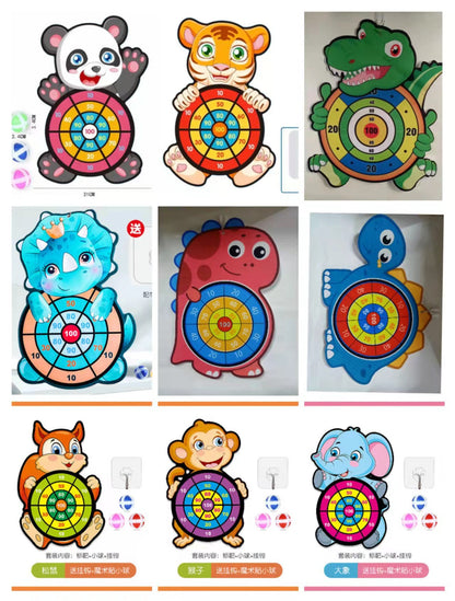 20 New Pattern Sticky Ball Dart Targets Children's Indoor and Outdoor Dart Games Cartoon Toys Parent-child Interaction