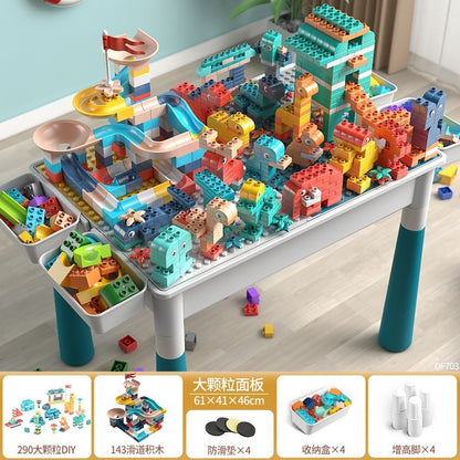 Children's multi-function building block table large particles compatible with LEGO building blocks large baby assembled toys educational learning table