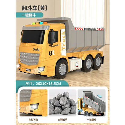 Children's large dump truck toy engineering vehicle inertia dump truck transport truck model boy toys wholesale