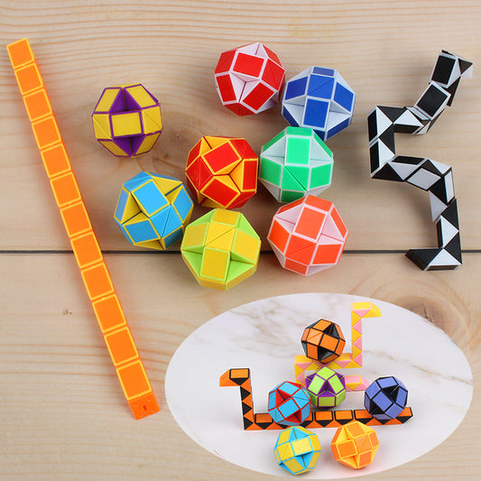 Children's educational toys Rubik's Cube Intellectual Variety Magic Ruler Toy Manufacturer 24 Sections Variety Magic Ruler Wholesale