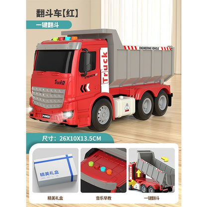 Children's large dump truck toy engineering vehicle inertia dump truck transport truck model boy toys wholesale