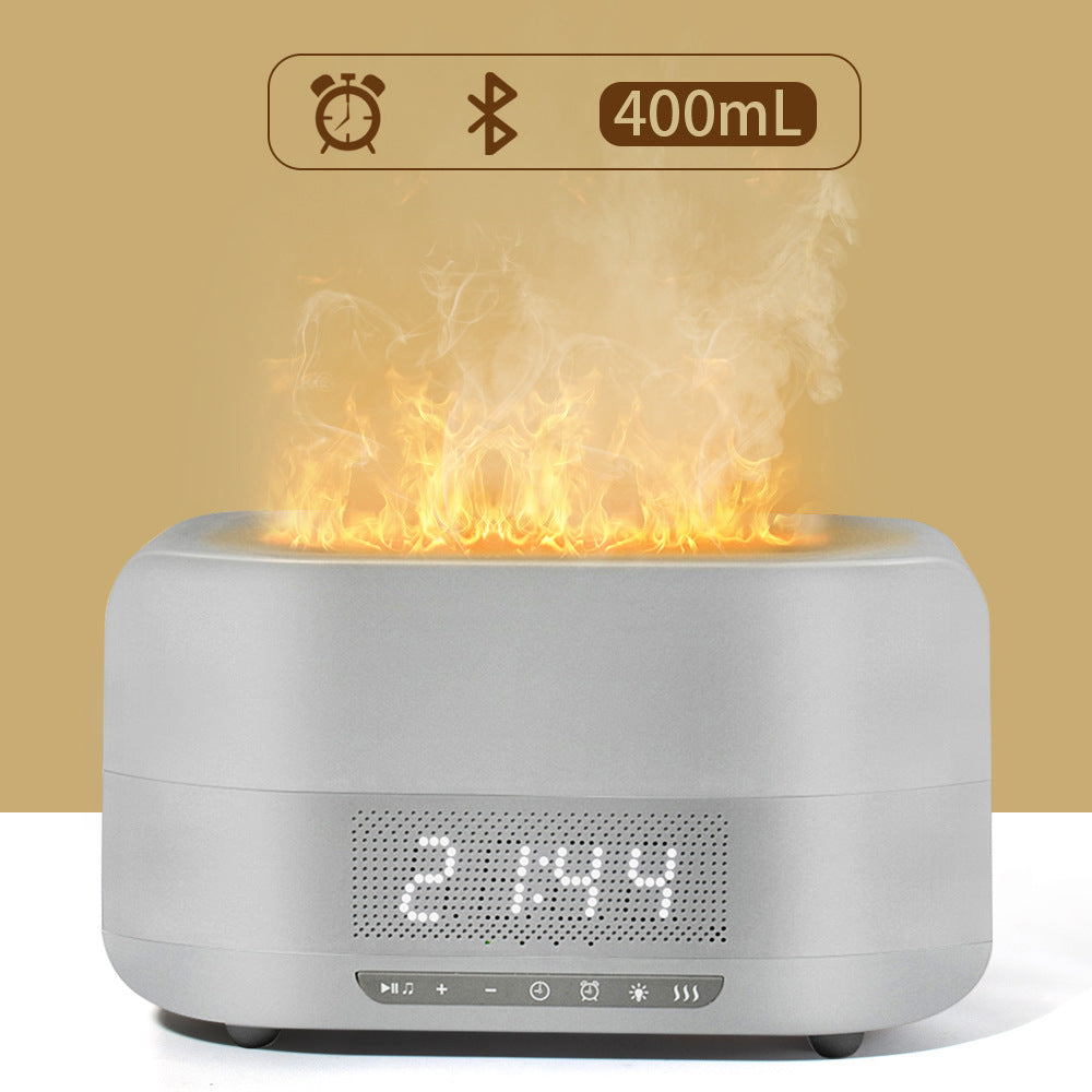 New Flame Humidifier Home Aroma Diffuser Bluetooth Speaker Simulation Flame Office Small Speaker Bedroom Atmosphere Light