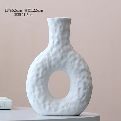 Ceramic vase decoration ins Nordic style decoration living room flower arrangement light luxury creative ceramic vase cross-border hot sale