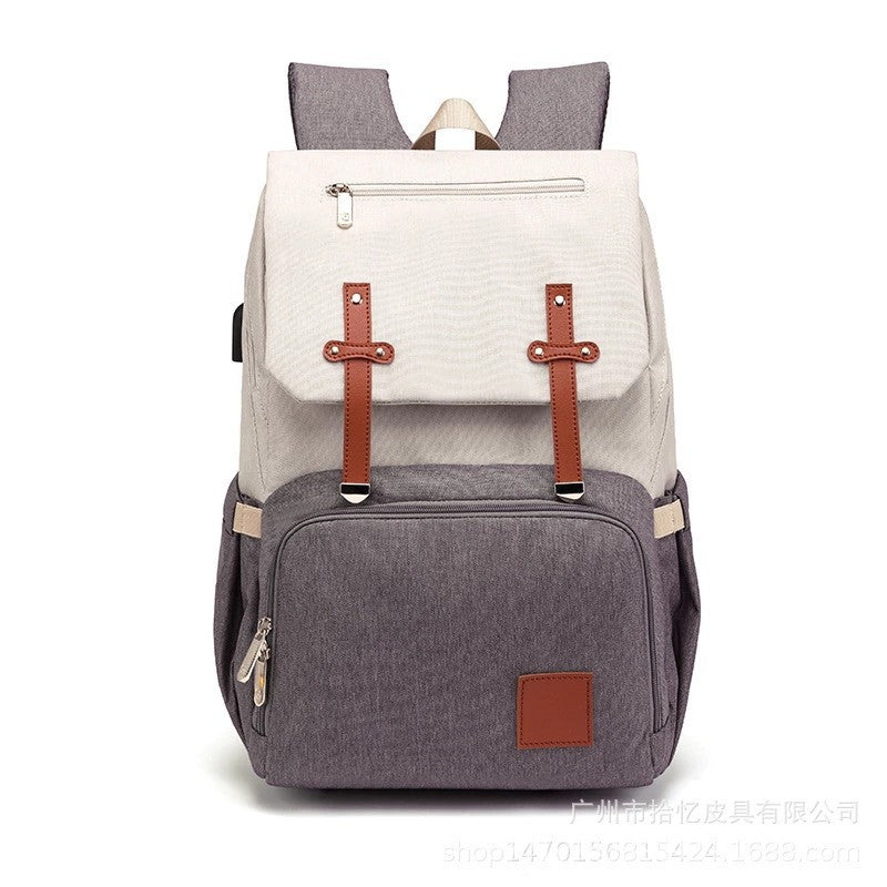 fashion new mummy bag multifunctional backpack mother and baby bag maternity bag full set of baby diaper bag