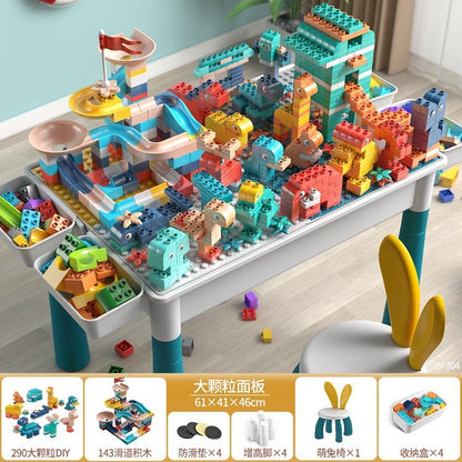 Children's multi-function building block table large particles compatible with LEGO building blocks large baby assembled toys educational learning table