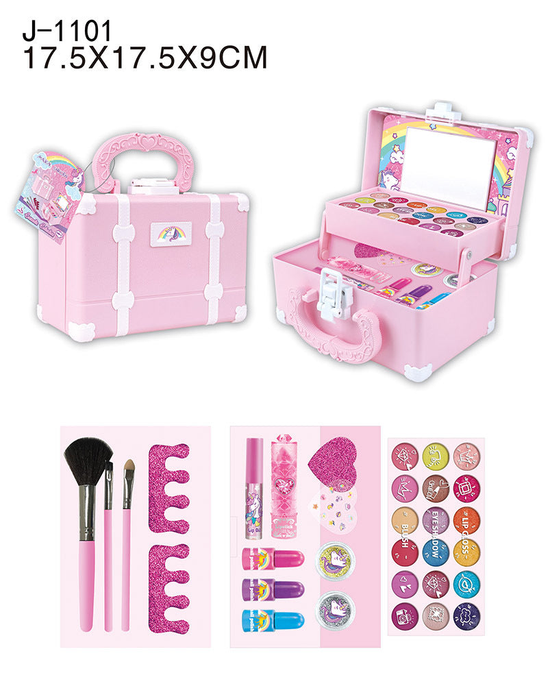 Cross-border children's cosmetics toys 68927 princess nail polish handbag Amazon girls makeup box gift