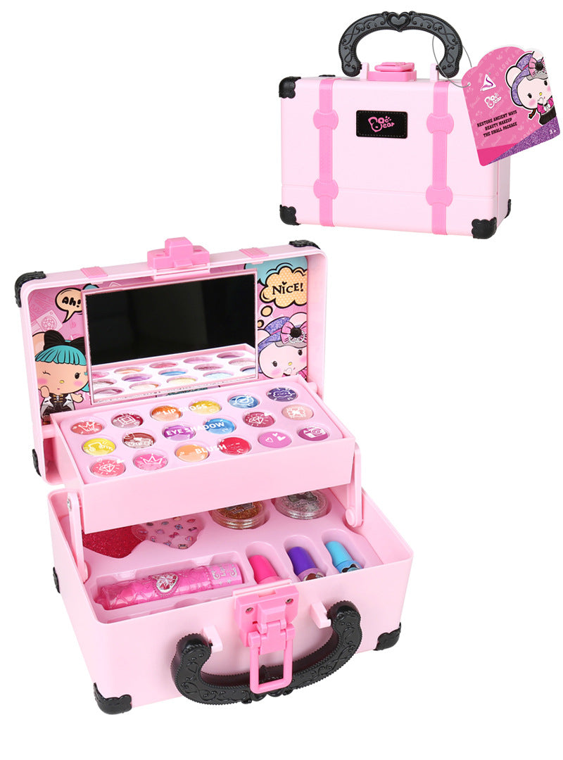 Cross-border children's cosmetics toys 68927 princess nail polish handbag Amazon girls makeup box gift